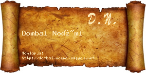 Dombai Noémi névjegykártya